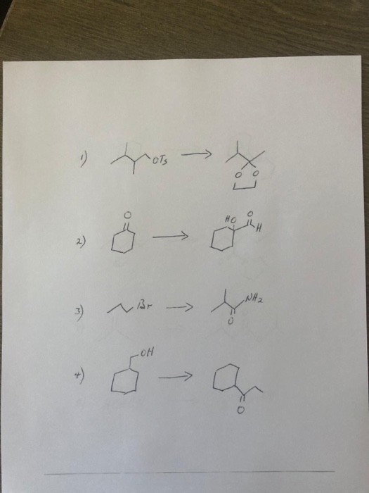 organic synthesis exercises pdf