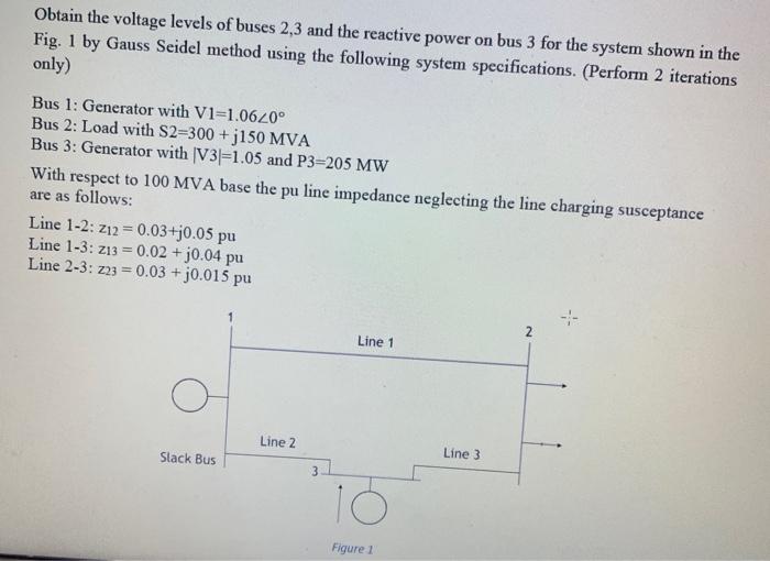 Solved Obtain the voltage levels of buses 2,3 and the | Chegg.com