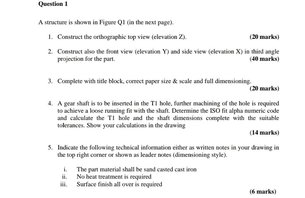 Solved Question 1 A structure is shown in Figure Q1 (in the | Chegg.com