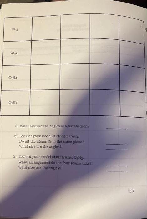 Solved 1. What size are the angles of a tetrahedron 2. Look