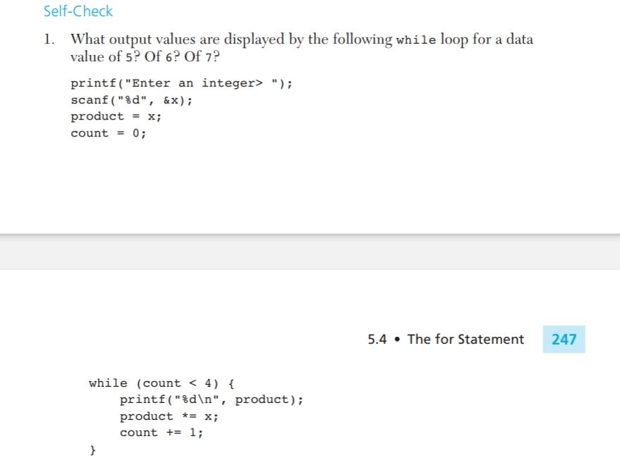 Solved Self-CheckWhat output values are displayed by the | Chegg.com