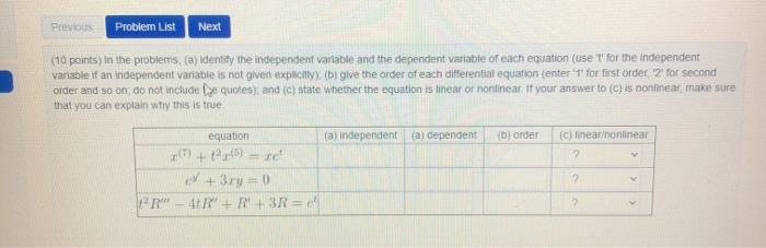 Solved Previous Problem List Next (10 points) In the | Chegg.com