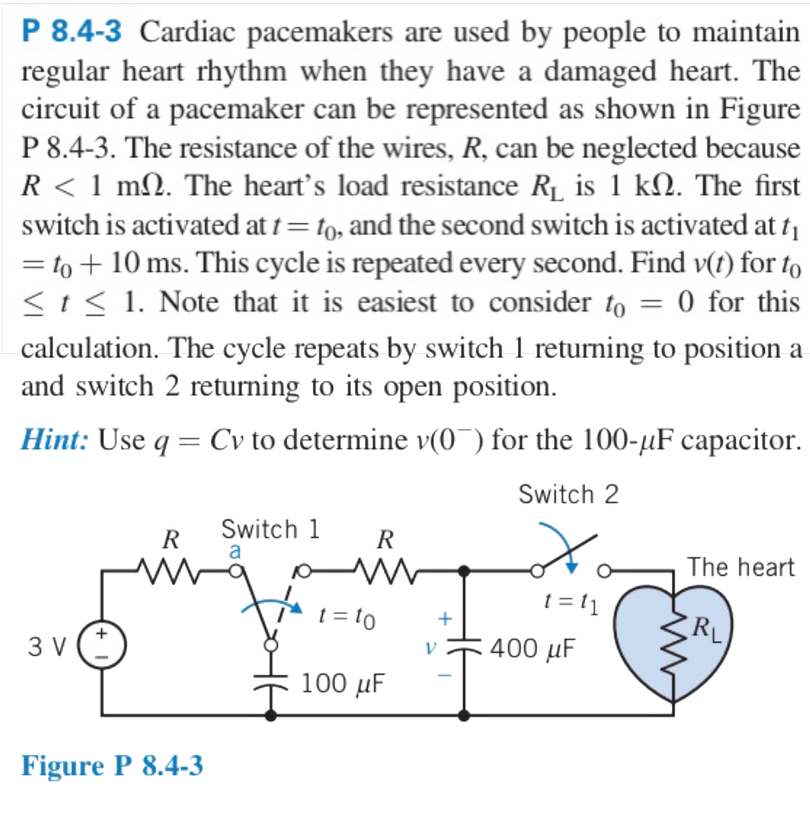 Solved P 8.4-3 ﻿Cardiac pacemakers are used by people to | Chegg.com