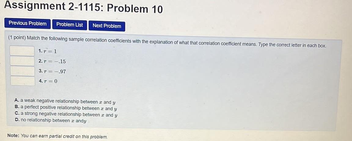 Solved Assignment 2-1115: Problem 10 Previous Problem | Chegg.com