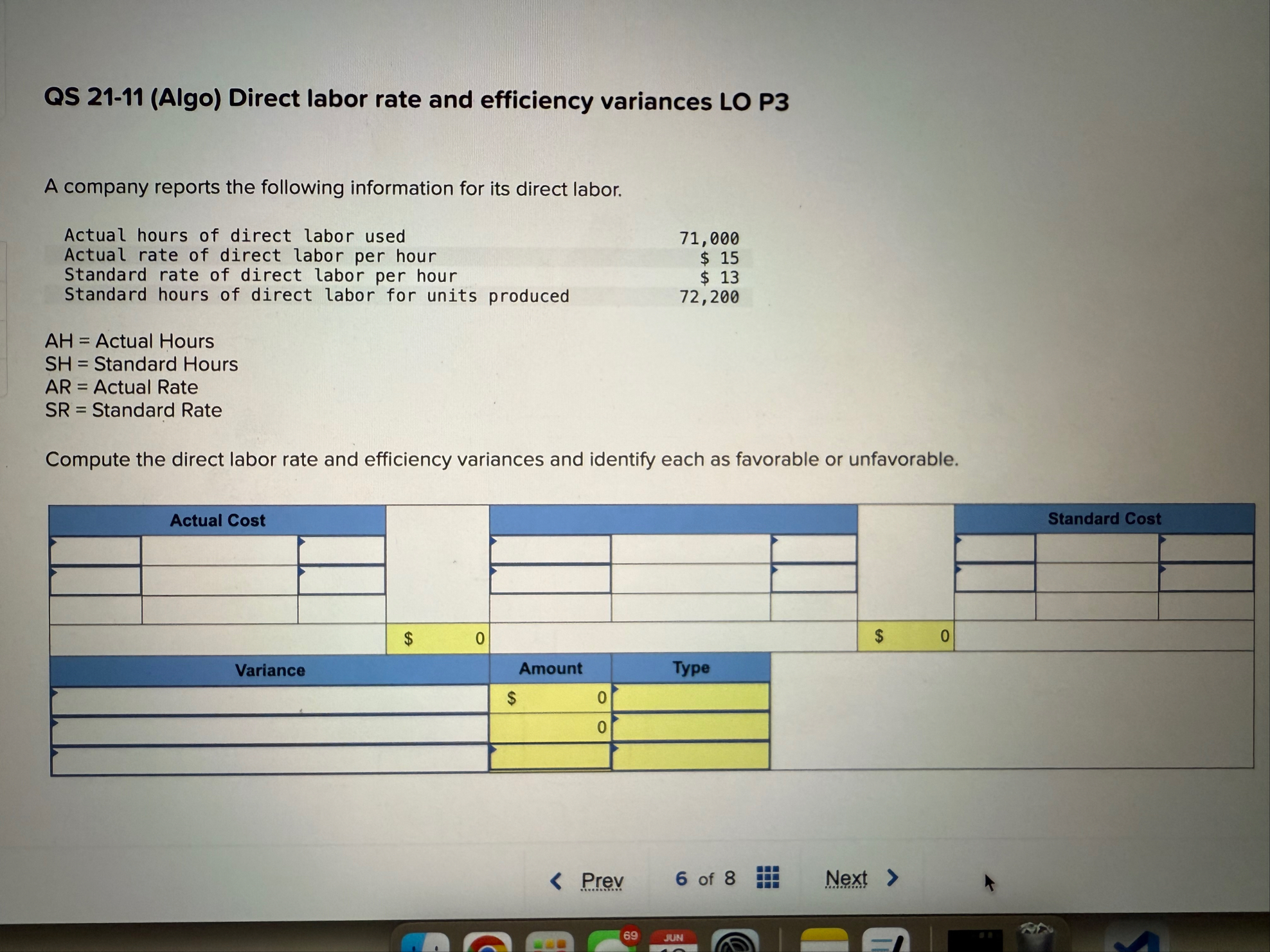 Solved QS 21-11 (Algo) ﻿Direct labor rate and efficiency | Chegg.com