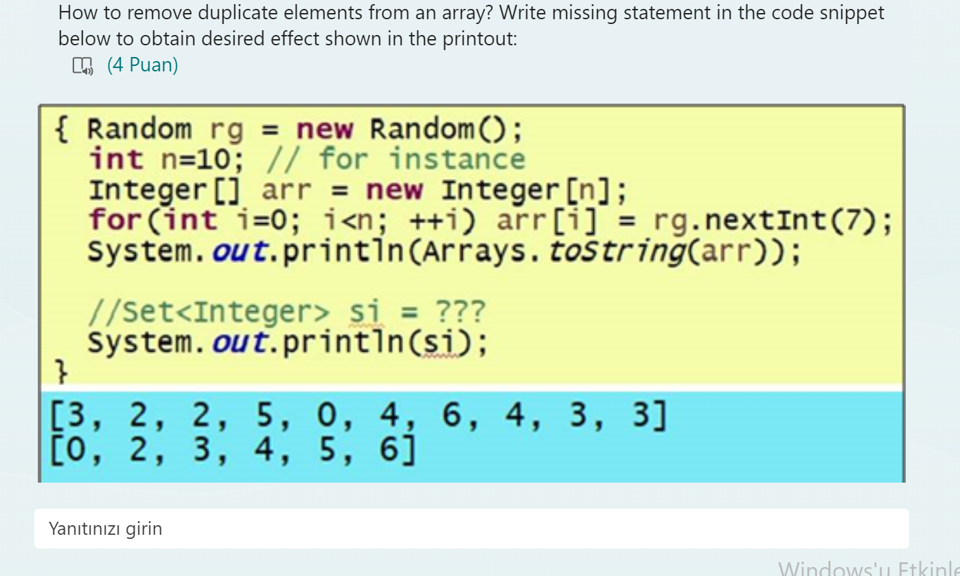 Solved How to remove duplicate elements from an array? Write | Chegg.com