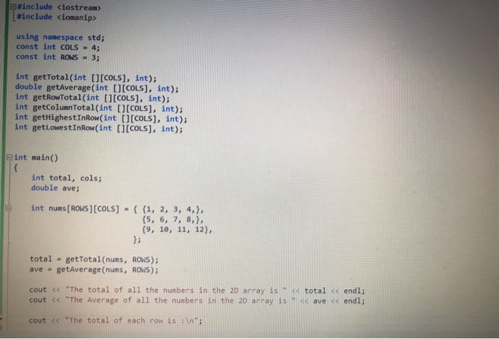 Solved Etinclude sinclude using namespace std; const int | Chegg.com