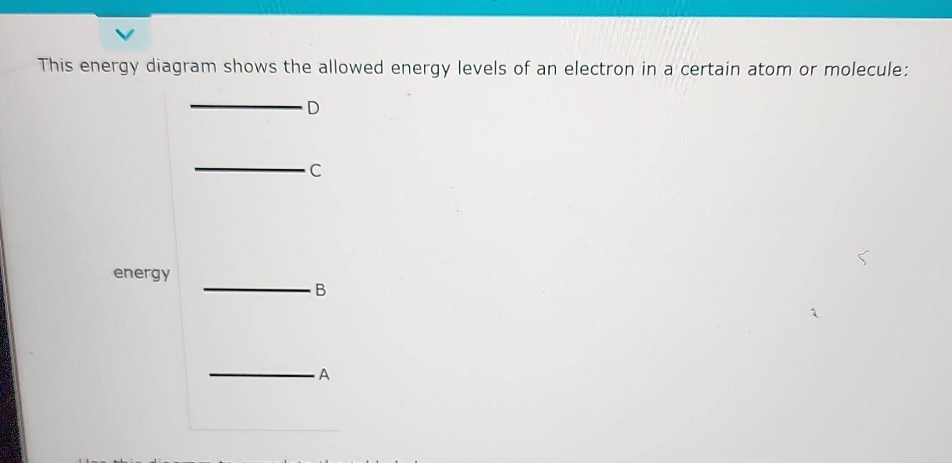 Solved This energy diagram shows the allowed energy levels | Chegg.com