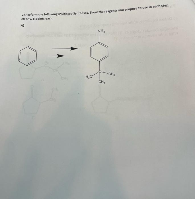 Solved 2) Perform The Following Multistep Syntheses. Show | Chegg.com