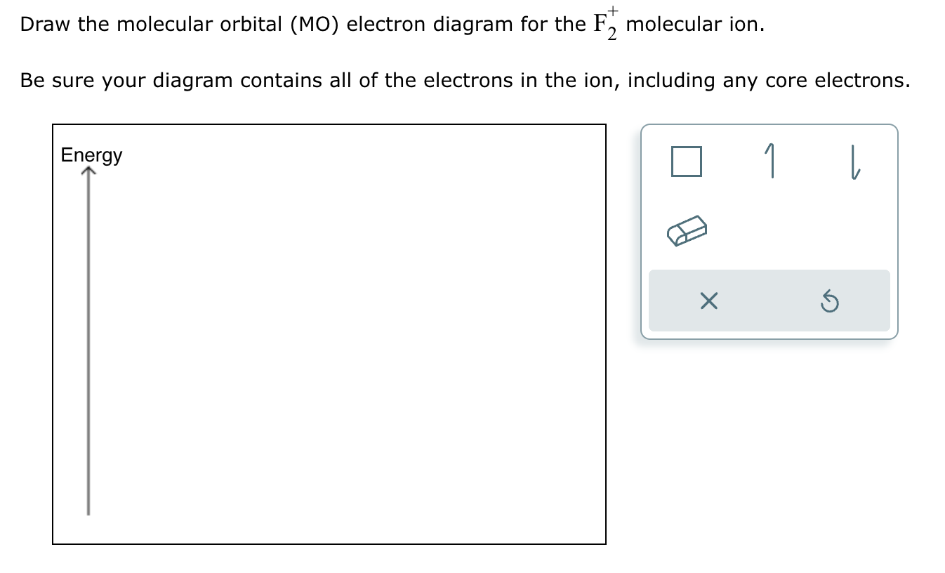 Solved Draw the molecular orbital (MO) ﻿electron diagram for | Chegg.com