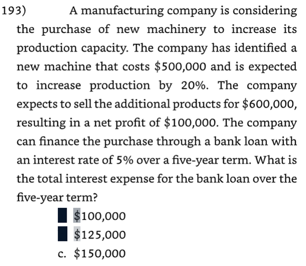 Solved A Manufacturing Company Is Consideringthe Purchase Of | Chegg.com