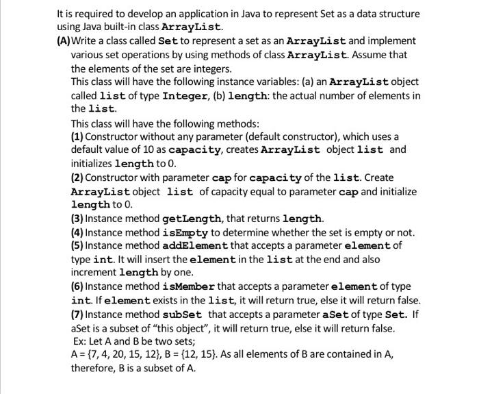 Solved It is required to develop an application in Java to | Chegg.com