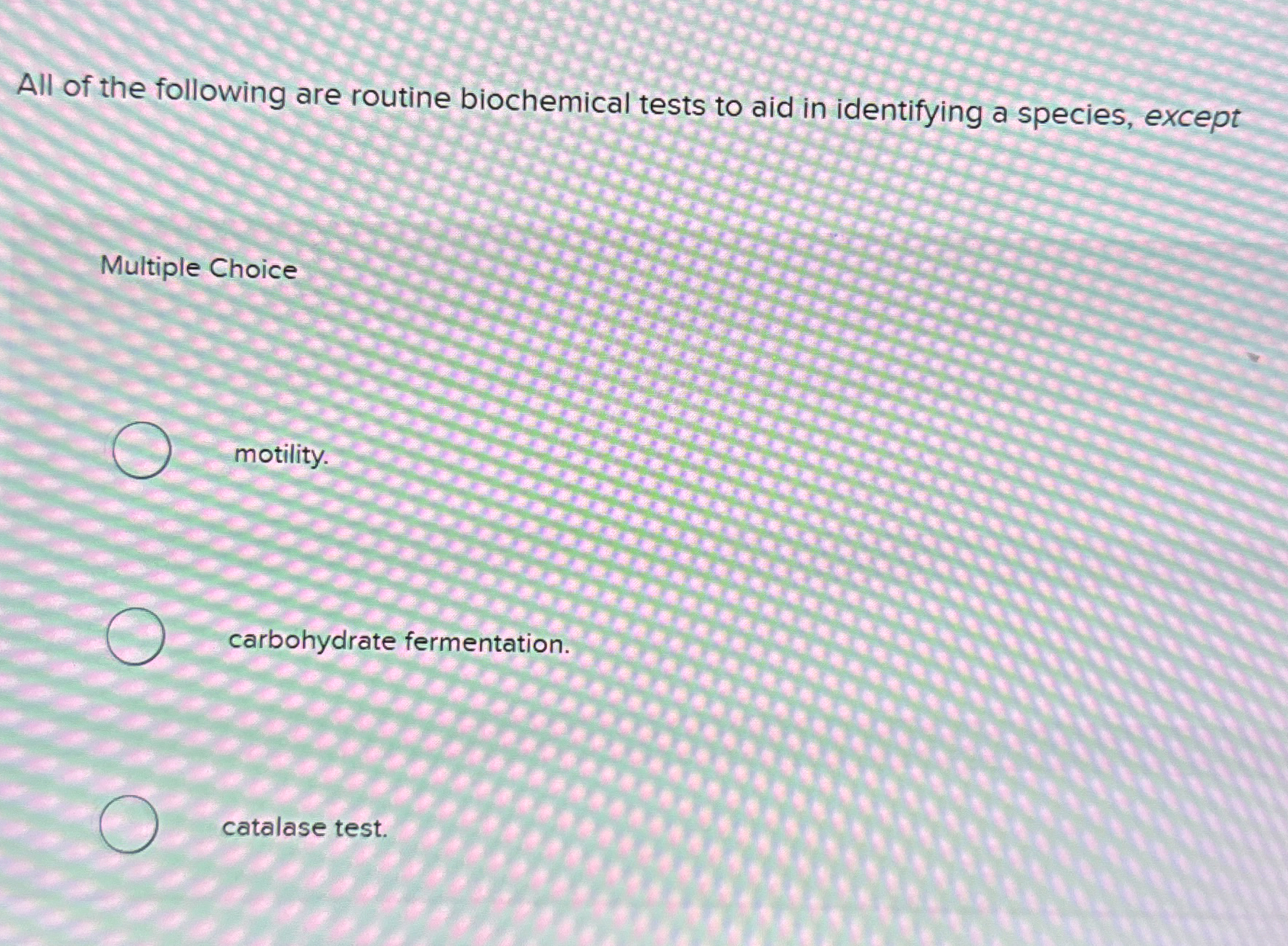 Solved All of the following are routine biochemical tests to