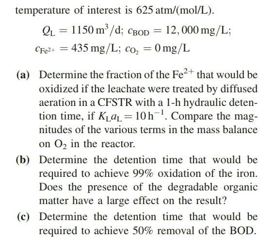 Solved 6-3. As Noted In Problem 5−11, The Oxidation Of Fe2+ | Chegg.com