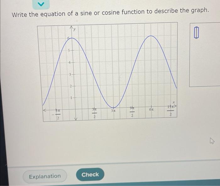 Solved Write the equation of a sine or cosine function to | Chegg.com