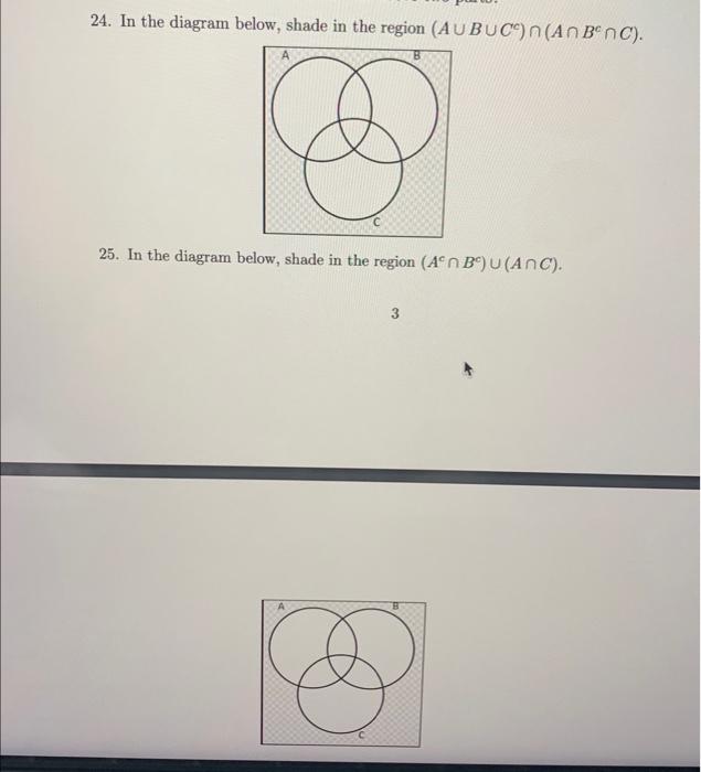 Solved 24. In the diagram below, shade in the region | Chegg.com