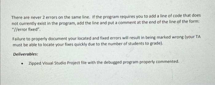 Solved C++ Debugging Problem (30 pts.) You are provided a | Chegg.com