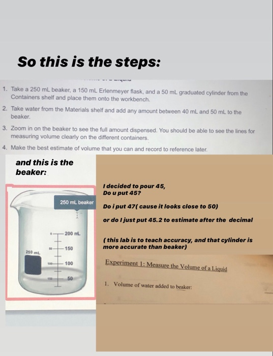 Solved So this is the steps 1. Take a 250 ml beaker, a 150