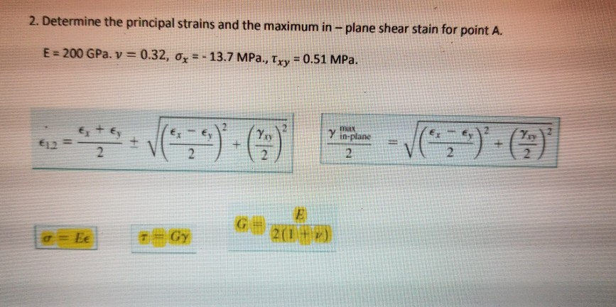 Solved 1. Determine the principal stresses and maximum | Chegg.com