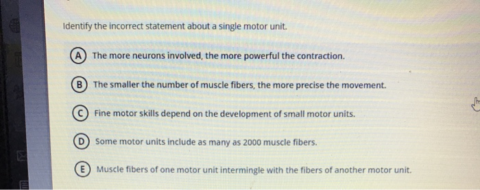 Solved Identify the incorrect statement about a single motor | Chegg.com
