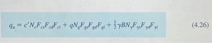 Solved 4.6 For A Square Foundation That Is B×B In Plan, Df=2 | Chegg.com