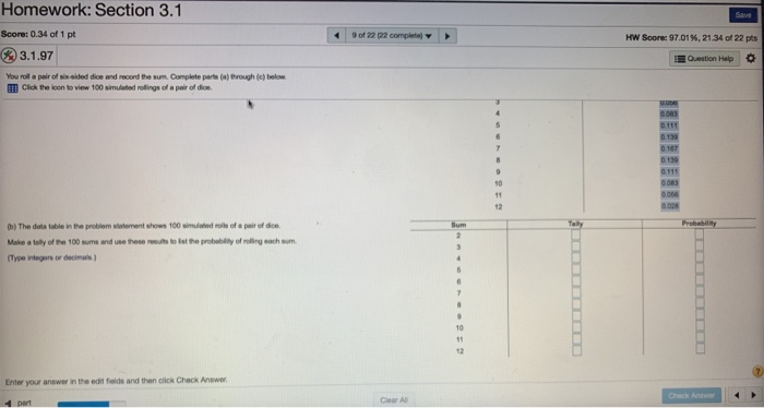 homework section 3.1 statistics