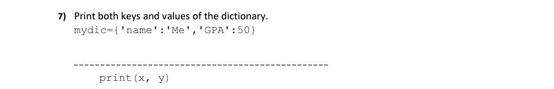 Print Dictionary Keys And Values – DUZNS
