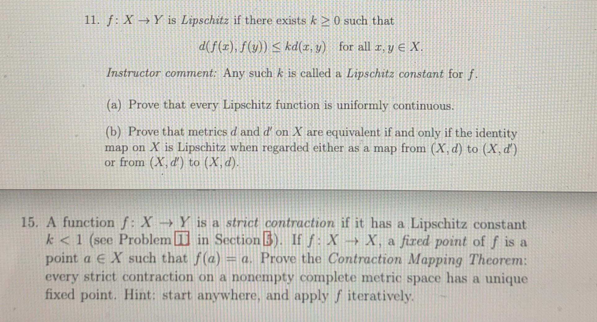 Solved Please solve #15 asap 🙏. Subject: Real Analysis ; | Chegg.com