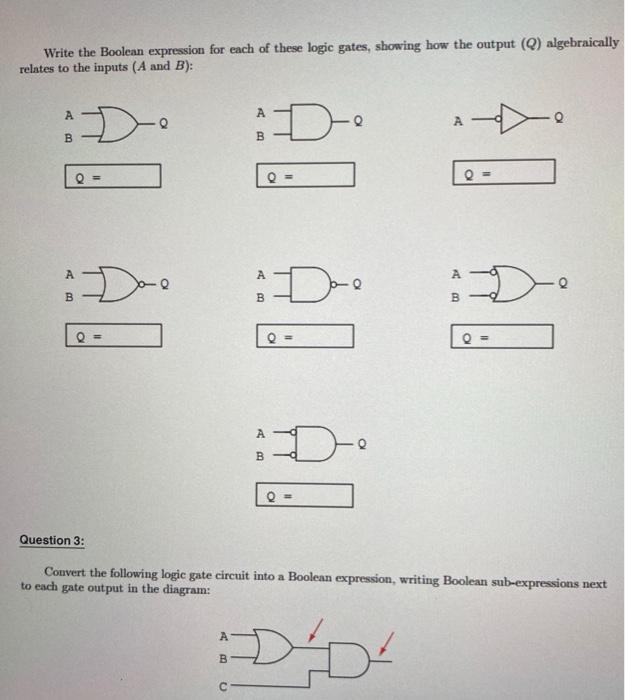 Solved Convert The Following Logic Gate Circuit Into A | Chegg.com