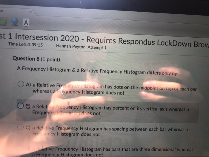Solved Ce A St 1 Intersession Requires Respondus L Chegg Com