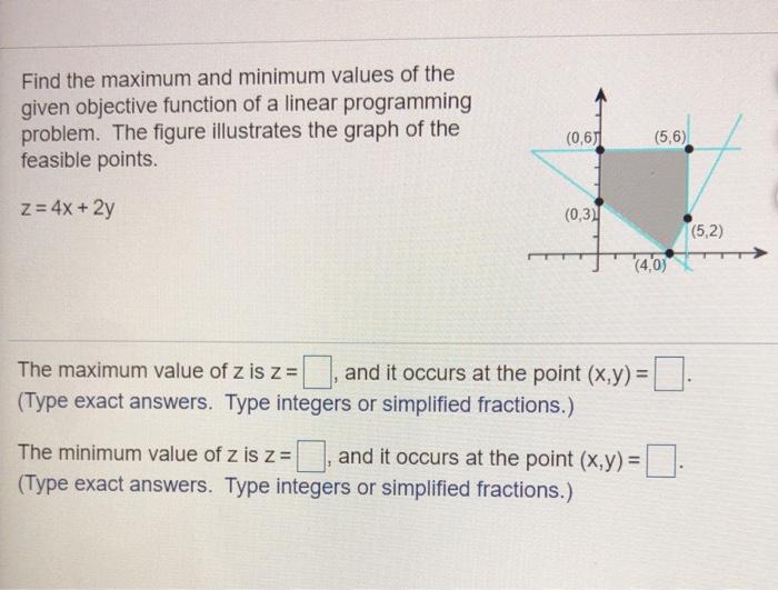 Solved Find The Maximum And Minimum Values Of The Given | Chegg.com