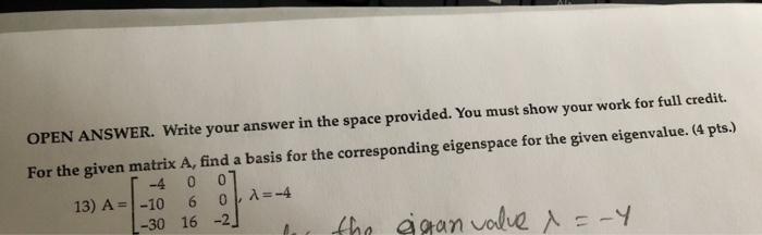 Solved OPEN ANSWER. Write your answer in the space provided. | Chegg.com