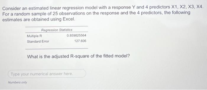 Solved Consider an estimated linear regression model with a | Chegg.com