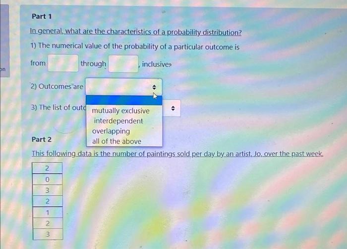 Solved Part 1 In general, what are the characteristics of a | Chegg.com