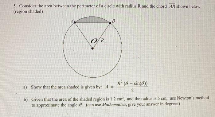 Solved 5. Consider the area between the perimeter of a | Chegg.com