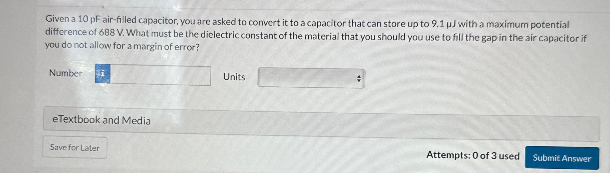 Solved Given a 10pF ﻿air-filled capacitor, you are asked to | Chegg.com