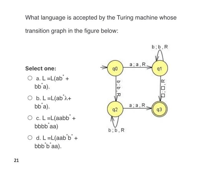 Solved What language is accepted by the Turing machine whose | Chegg.com
