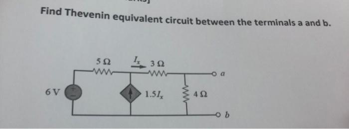 Solved Find Thevenin Equivalent Circuit Between The | Chegg.com