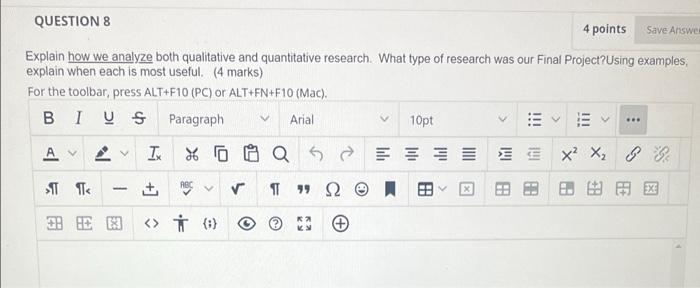 Solved Save Answer QUESTION 8 4 points Explain how we | Chegg.com