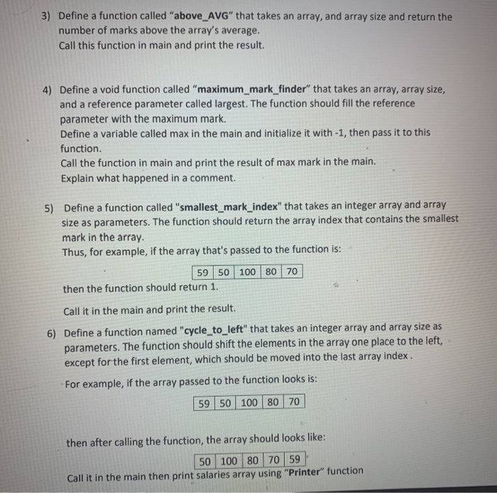 Solved QUESTION 2: Array Calculations ( use the array you | Chegg.com