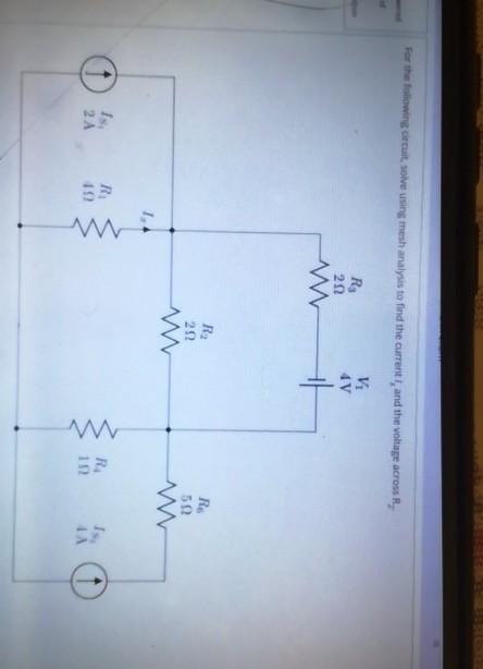 Solved For the following circuit solve using mesh analysis | Chegg.com
