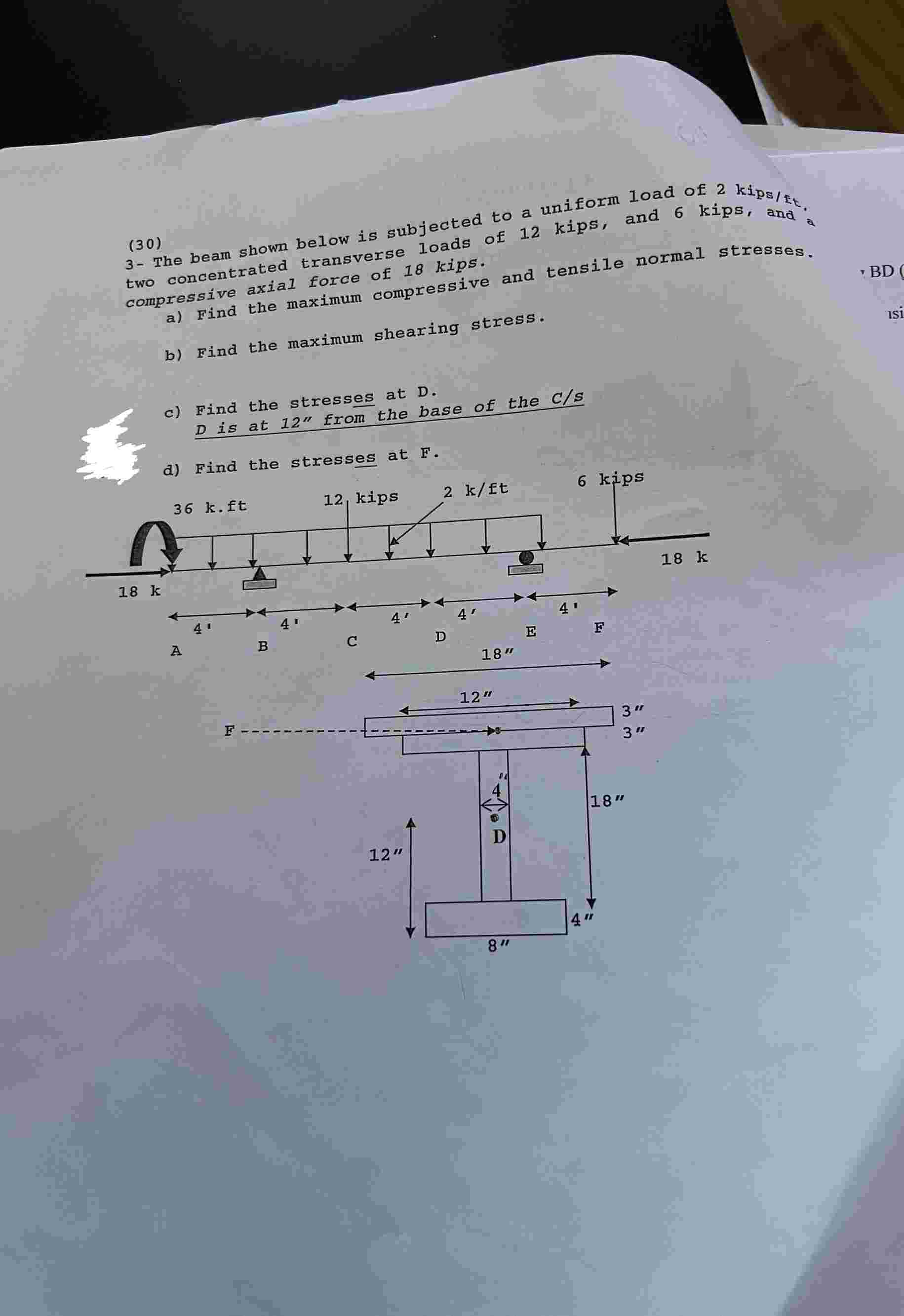 Solid mechanics sophomore civil engineering level. | Chegg.com