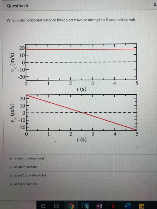 Solved Question 6 What is the horizontal distance this | Chegg.com