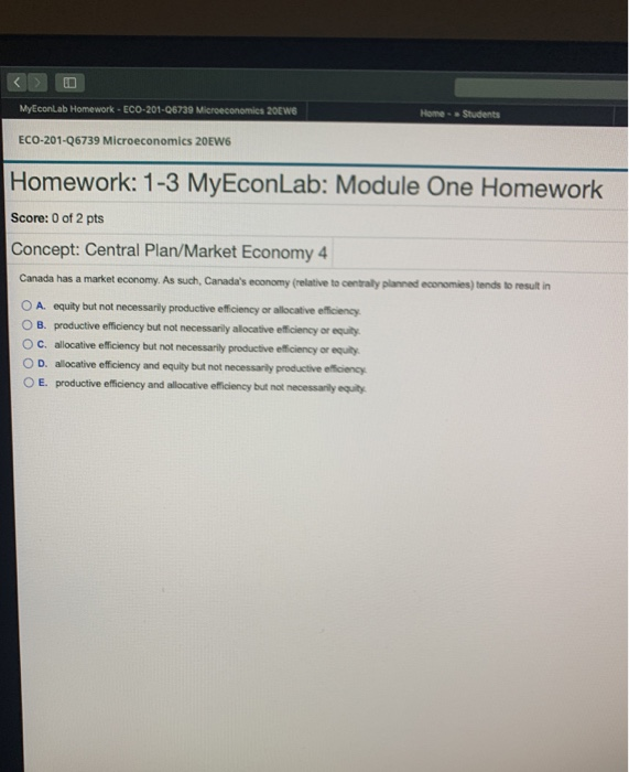 myeconlab chapter 2 homework answers