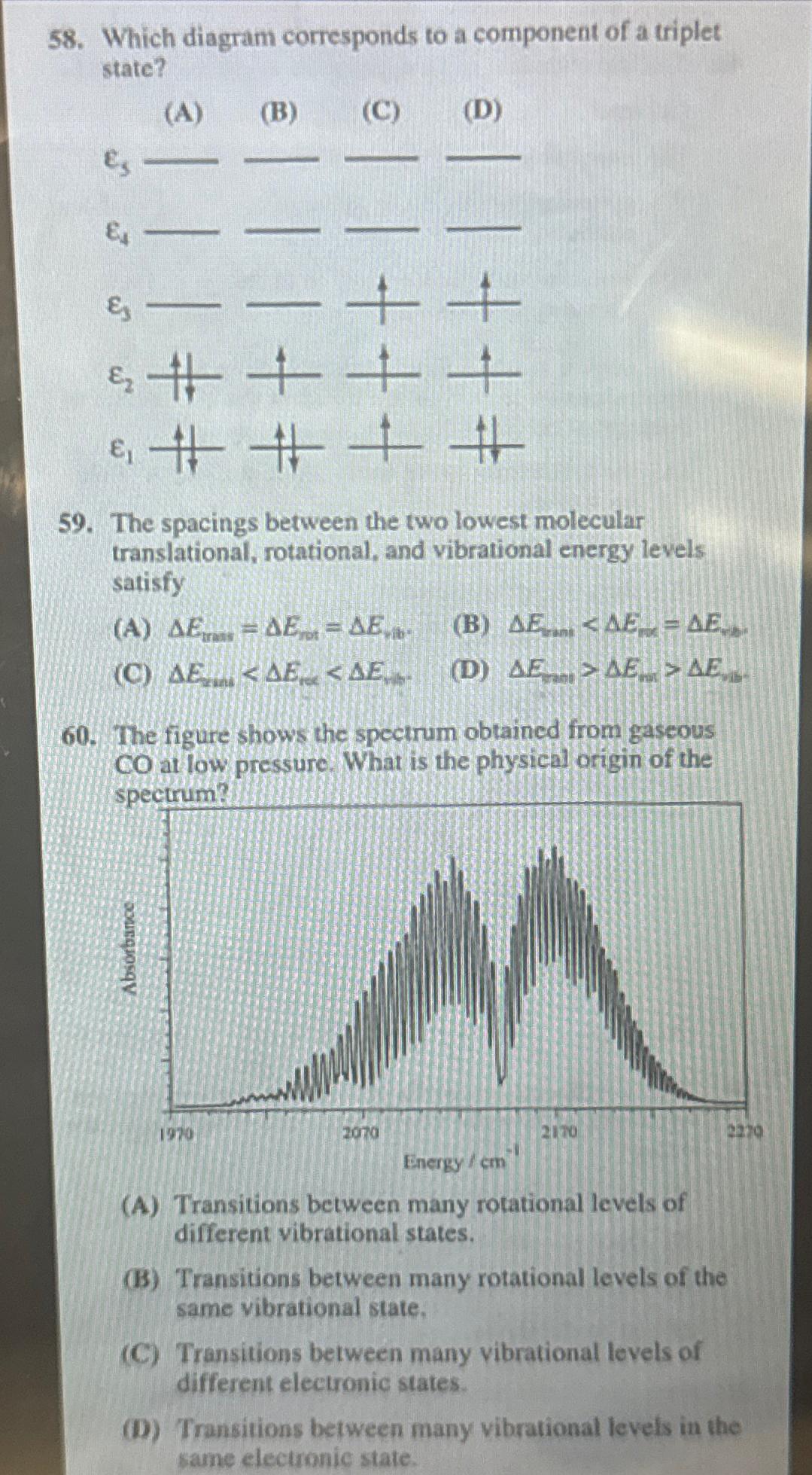 Solved Which diagram corresponds to a component of a triplet | Chegg.com