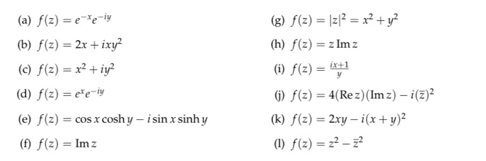Solved 2 18 Where Are The Following Functions Chegg Com