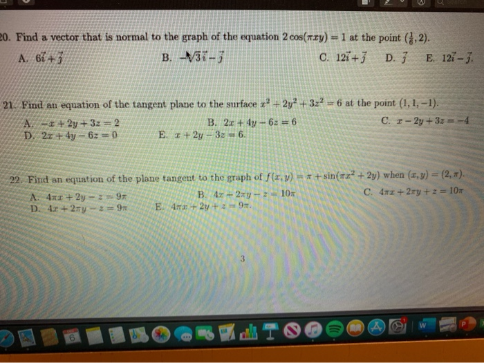 Solved 0. Find a vector that is normal to the graph of the | Chegg.com