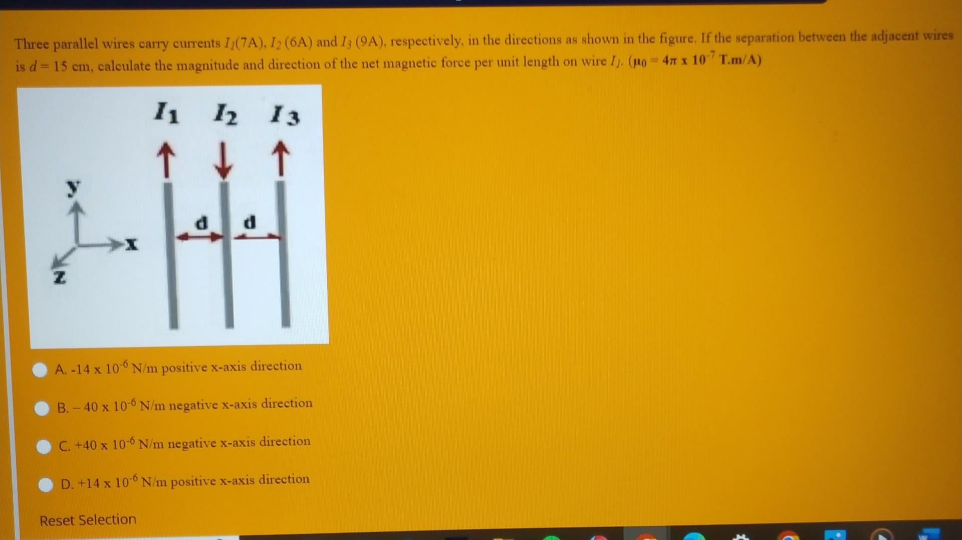 Solved Three Parallel Wires Carry Currents Il 7 A I2 6 A Chegg Solved Three Parallel Wires Carry Currents Il 7 A I2 6 A Chegg