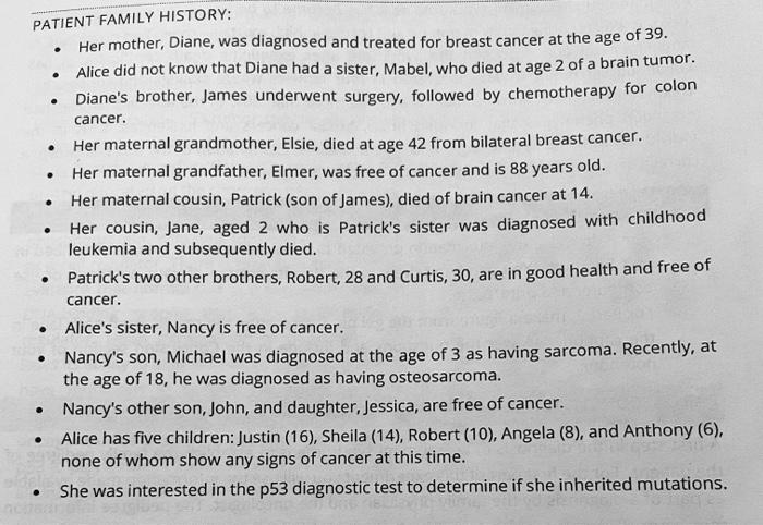 solved-part-1-constructing-the-family-pedigree-a-first-step-chegg