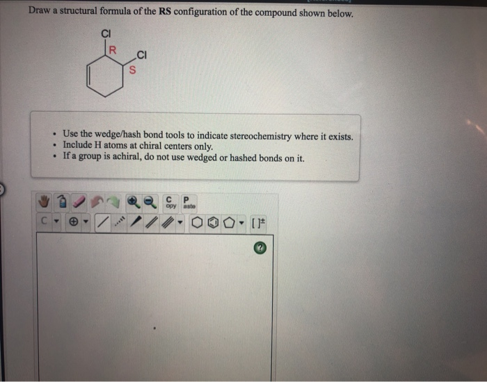 Solved Draw A Structural Formula Of The Rs Configuration Of 2078